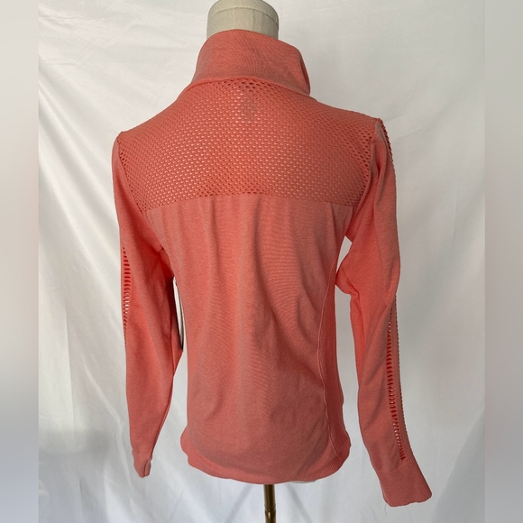 Cali Sport Full Zip Up Mesh Jacket Coral Knit Size Large NWT - Picture 3 of 8